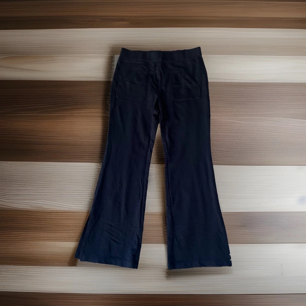 Maeve By Anthropologie Black Size Medium Flare Leg Side Slit Comfort Pants